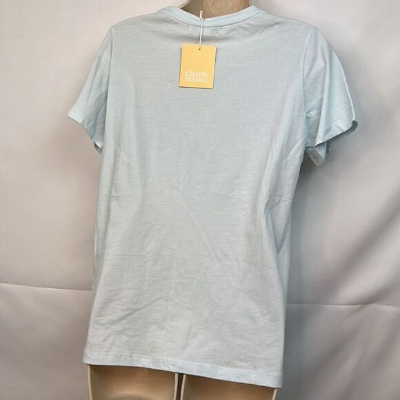 Charlie Holiday Baby Blue Corona Del Mar beach club everyday tee size 4 NWT - Picture 10 of 14